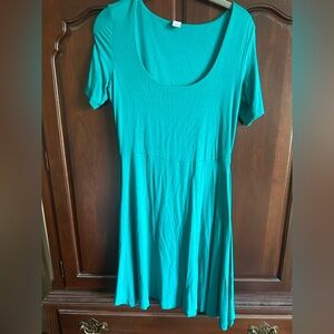 Teal Short Sleeve Women's dress